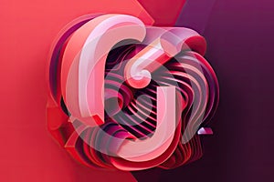 abstract geometric typeface with fluid and abstract letterforms