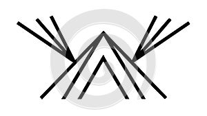 Abstract Geometric V-Shape Modern Design, vector design Generative AI