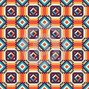 Abstract geometric vector background design. Graphic pattern seamless. Decorative mosaic ornament. Bright vibrant colors.