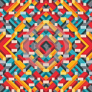 Abstract geometric vector background for presentation, booklet, website and other design project. Mosaic colored pattern.