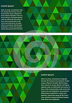 Abstract geometric vector background, triangle pattern set