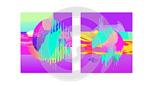 Abstract Geometric Vibrant Forms Composition, vector design Generative AI