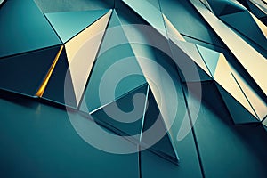 Abstract Teal Geometric Pattern