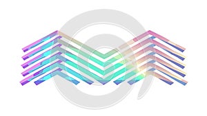 Abstract Geometric Wave Pattern, Dynamic Modern Design Element, vector design Generative AI