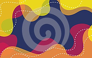 Abstract geometric wave shape flat background vector