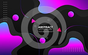 Abstract geometric wave shape flat background vector