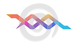 Abstract Geometric Waves, Dynamic Gradient Pattern Vector. vector design Generative AI