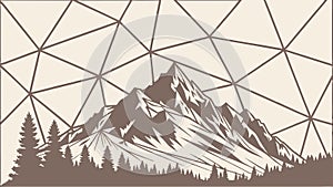 Abstract Geometric Waves Intersecting Vector, vector design Generative AI