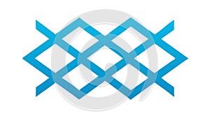 Abstract Geometric Weave Pattern in Blue Tones, vector design Generative AI