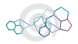 Abstract Geometric Web or Network, Interconnected Data Points, vector design Generative AI