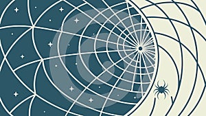Abstract Geometric Web Pattern, Interconnected & Complex. vector design Generative AI