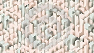 Abstract Geometric White Blocks Pattern