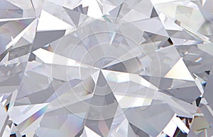 Abstract geometric white diamond multi layered background. 3d render model