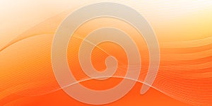 Abstract geometric white and orange color background with modern wavy line, wave element pattern.