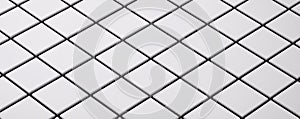 Abstract Geometric White Square Tiles Pattern Background Texture Design