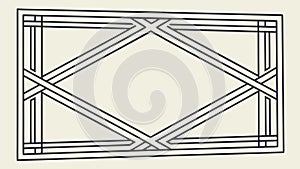 Abstract Geometric Window Frame, vector design Generative AI