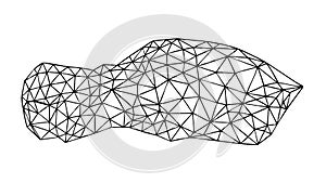 Abstract Geometric Wireframe Mesh 3D Structure, vector design Generative AI