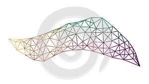 Abstract Geometric Wireframe Mesh: Modern Tech Data Visualization, vector design Generative AI