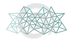 Abstract Geometric Wireframe Pattern, Modern Network Grid Design, vector design Generative AI