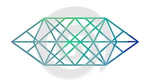 Abstract Geometric Wireframe Shape, vector design Generative AI