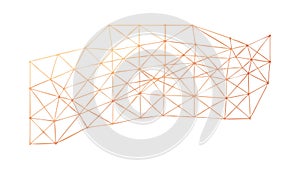 Abstract Geometric Wireframe Structure Tech Design, vector design Generative AI