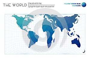 Abstract geometric world map.