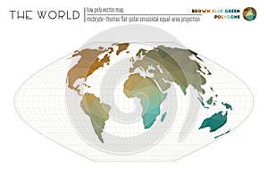 Abstract geometric world map. photo