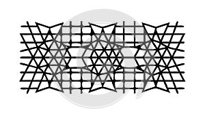 Abstract Geometric Woven Interlocking Pattern, vector design Generative AI