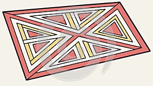 Abstract geometric woven pattern, decorative textile design, vector design Generative AI