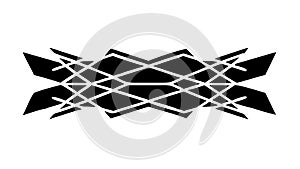 Abstract Geometric Woven Pattern Element, Interconnected Line Design, vector design Generative AI