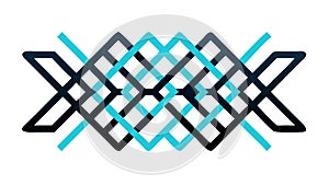 Abstract Geometric Woven Pattern, Modern Design Element, vector design Generative AI