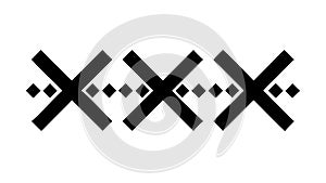 Abstract Geometric X Pattern: Modern Pixel Grid Design, vector design Generative AI