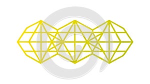 Abstract geometric yellow pattern, modern dynamic background design. vector design Generative AI