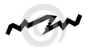 Abstract Geometric Zigzag Line Pattern, vector design Generative AI