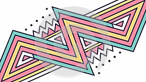 Abstract geometric zigzag pattern, dynamic and colorful, vector design Generative AI