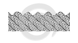 Abstract Geometric Zigzag Tile Pattern Vector Border, vector design Generative AI