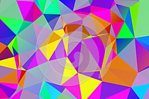 Abstract geometrical background consisting of multicolored triangular polygons