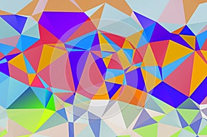 Abstract geometrical background consisting of multicolored triangular polygons