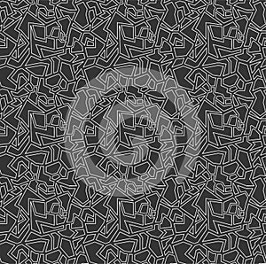 Abstract geometrical blocks pattern vector Black and white. Block Lines pattern vector background black. Jig-saw pattern.