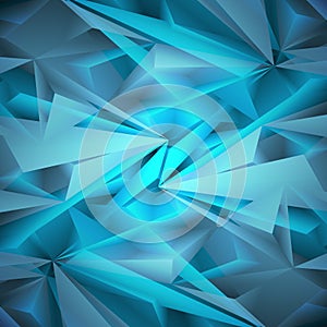 Abstract geometrical blue background. Vector Illustration