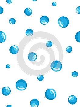 Abstract geometrical circle vector wallpaper. Modern water bubbles seamless pattern