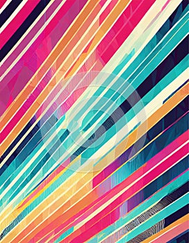 abstract geometrical colorful retro background with stripes and lines