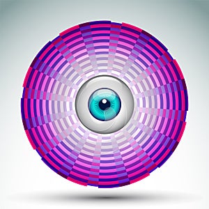 Abstract geometrical eye icon photo