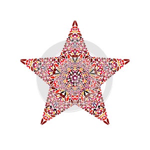 Abstract geometrical isolated flower ornament star logo template