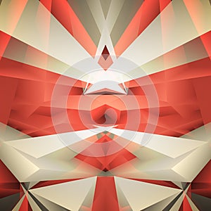 Abstract geometrical red background. Vector Illustration