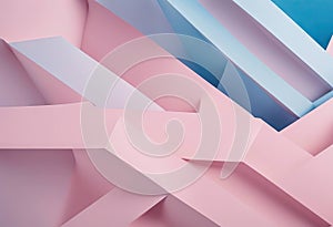 Abstract geometricpaper background in soft pastel pink and blue colors stock photoBackgrounds Paper Colors Multi Colored Pastel photo