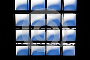 Abstract geometrics of a skylight photo