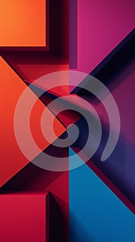 Abstract Geometry Background with Dimensional Shadows