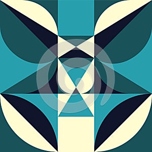 Abstract geometry background. Harmonic square  decomposition.