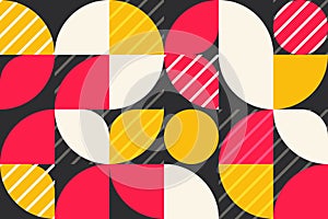 Abstract geometry pattern design of Scandinavian style for business web banner. Artwork with simple shape and lines pattern stripe